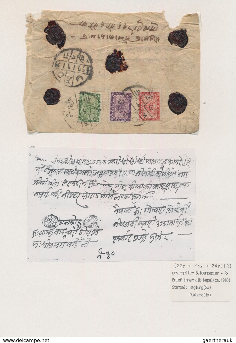 Nepal: 1907 – 1920, Nice Collection Including The Transitional Period Of The First Issue From The Sr - Nepal