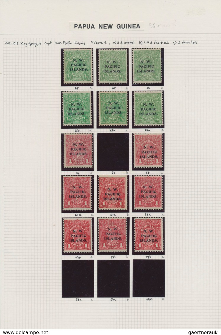 Neuguinea - N.W. Pacific Islands: 1915-23, Collection Of "N.W. PACIFIC ISLANDS" On Six Album Pages M - Papouasie-Nouvelle-Guinée
