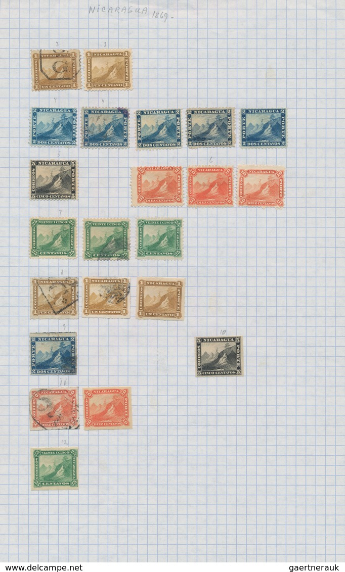 Nicaragua: 1870/1985 (ca.), Used And Mint Collection/accumulation On Leaves/stockpages, Main Value I - Nicaragua