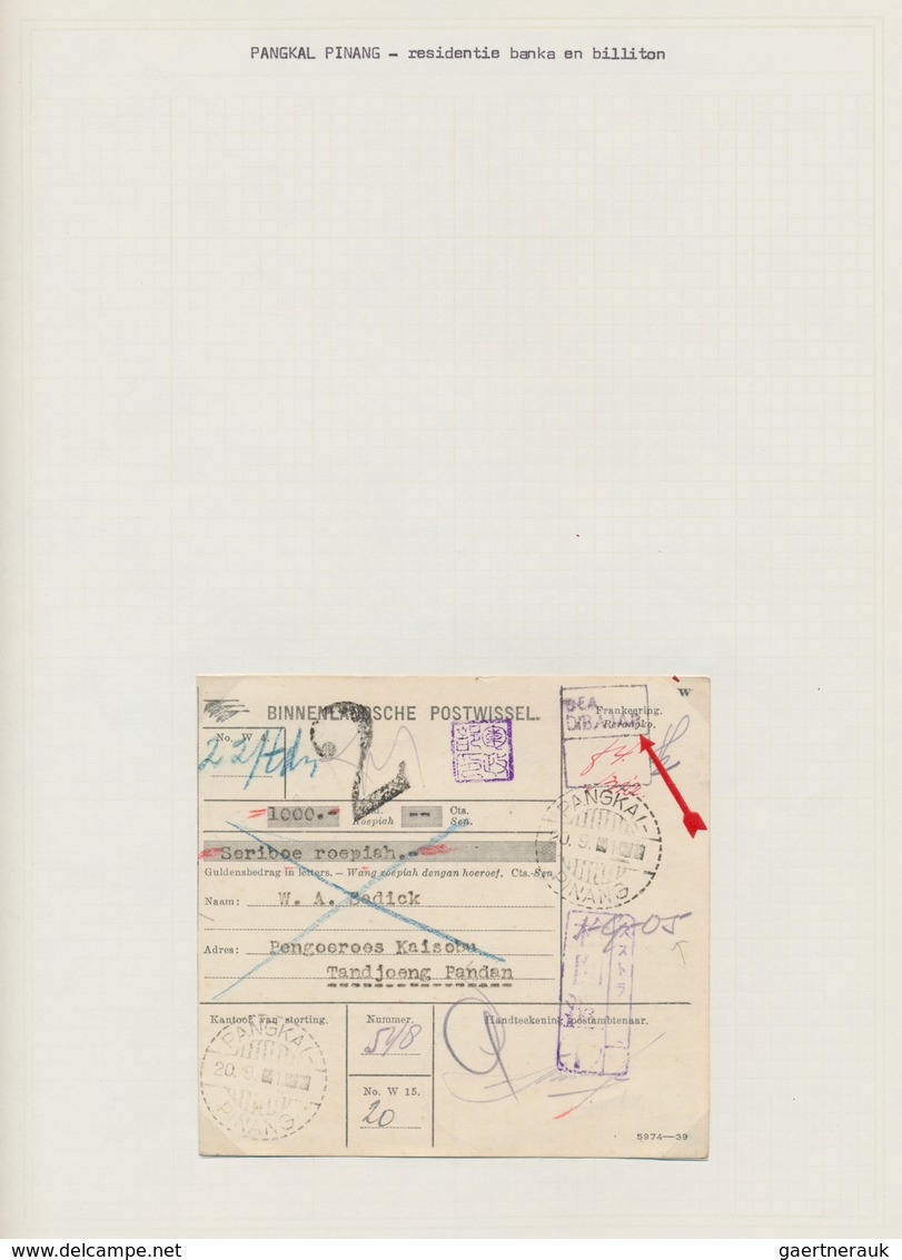 Niederländisch-Indien: 1945, Five Postal Money Orders From The Time Of The Japanese Occupation Short - Niederländisch-Indien