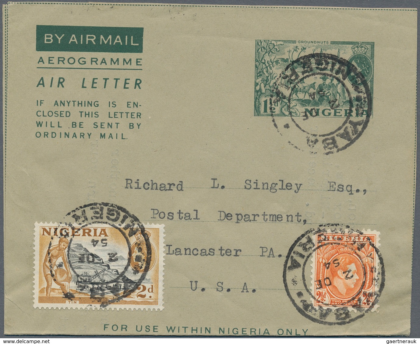 Nigeria: 1900/83 Holding Of Ca. 400 Covers, Cards And Postal Stationeries (mostly Unused/unfolded An - Nigeria (...-1960)