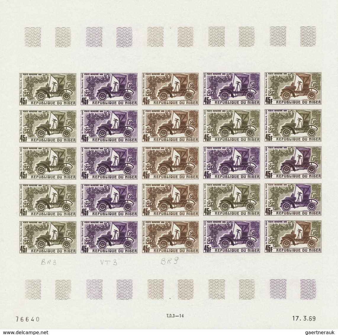 Niger: 1969/1978, IMPERFORATE COLOUR PROOFS, MNH Collection Of 105 Complete Sheets (=2.245 Proofs), - Unused Stamps