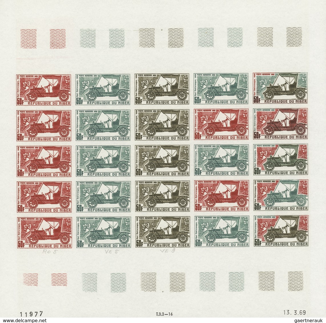 Niger: 1969/1978, IMPERFORATE COLOUR PROOFS, MNH Collection Of 105 Complete Sheets (=2.245 Proofs), - Unused Stamps