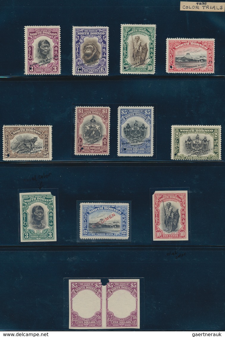 Nordborneo: 1883-1947: Mint and used collection plus covers and postal stationery items on stock pag