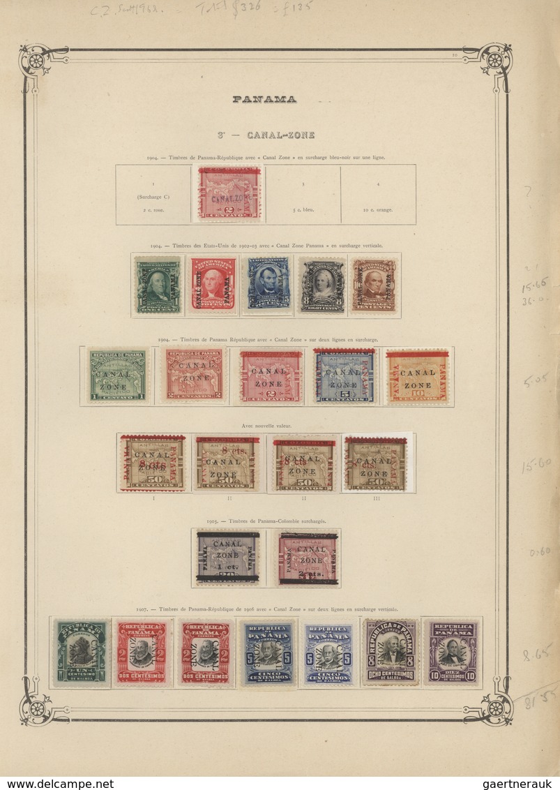 Panama-Kanalzone: 1904/1951, A Splendid Mint Collection On Yvert Album Pages, Showing Especially A G - Panama