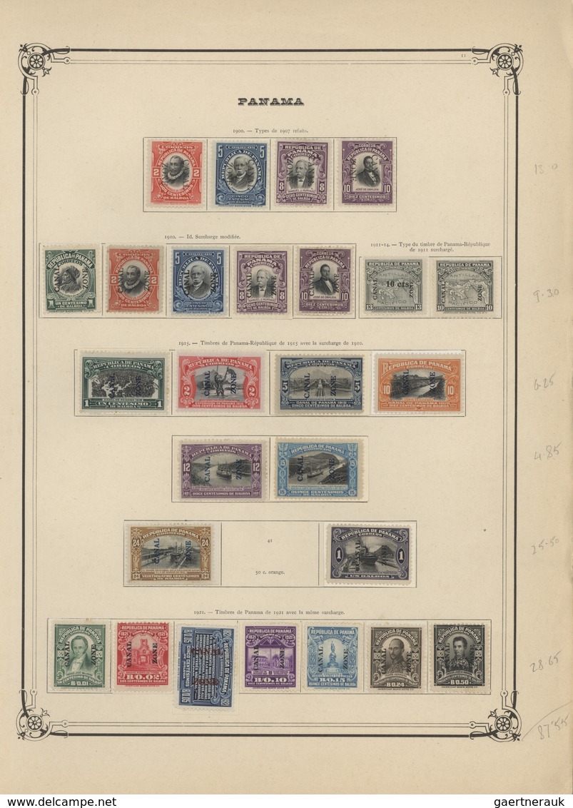 Panama-Kanalzone: 1904/1951, A Splendid Mint Collection On Yvert Album Pages, Showing Especially A G - Panamá