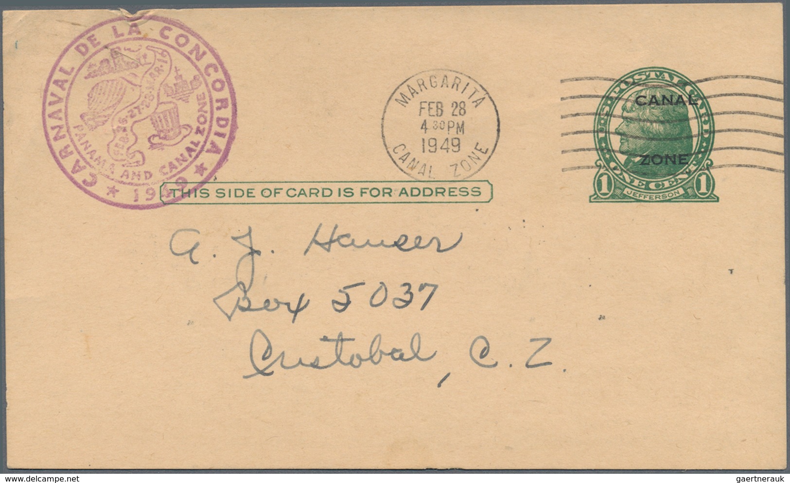 Panama-Kanalzone: 1923/74 10 Commercially Used Postal Stationery Postcards And Envelopes, While Regi - Panama