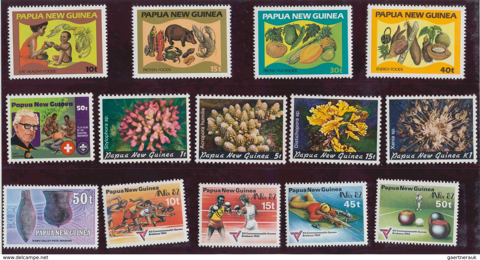 Papua Neuguinea: 1982. Complete Stamp Year With All Stamps Issued In 1982 (23 Stamps With A Michel C - Papua-Neuguinea