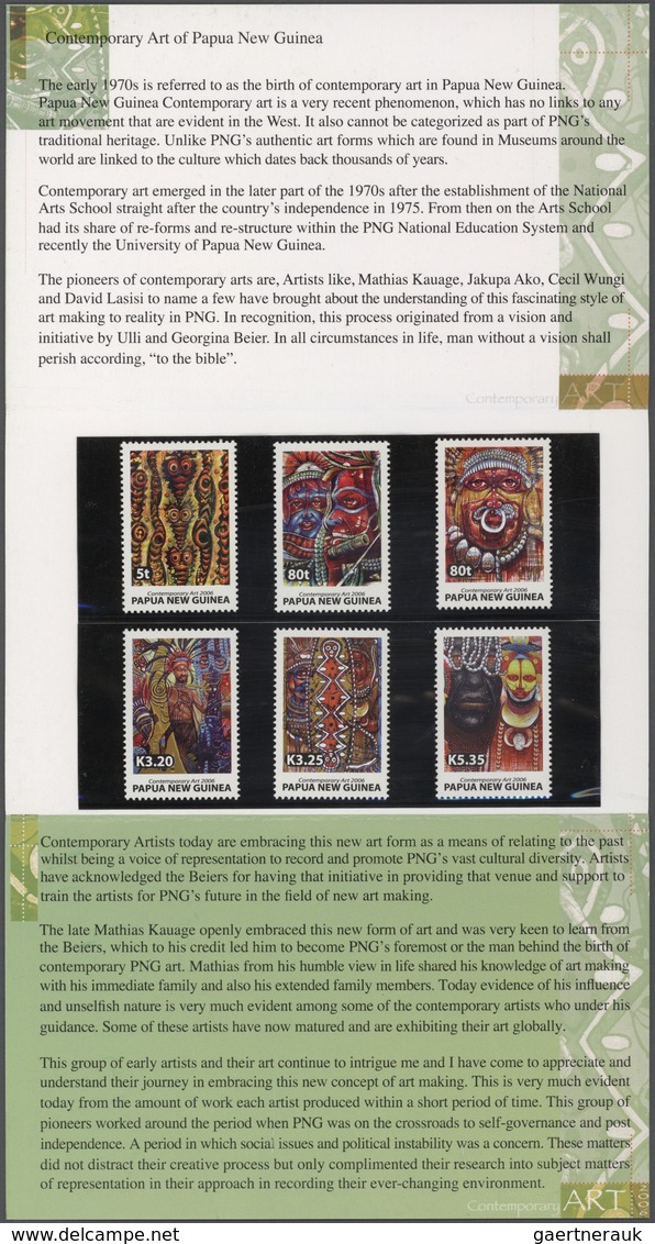 Papua Neuguinea: 1996/2008 Huge stock of so-called PNG STAMP PACKS, each containing a complete stamp