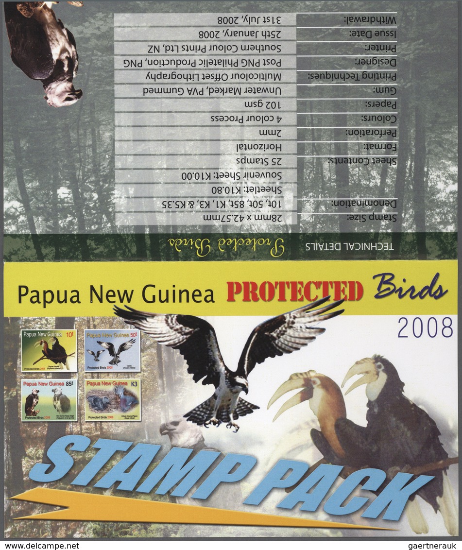 Papua Neuguinea: 1996/2008 Huge stock of so-called PNG STAMP PACKS, each containing a complete stamp