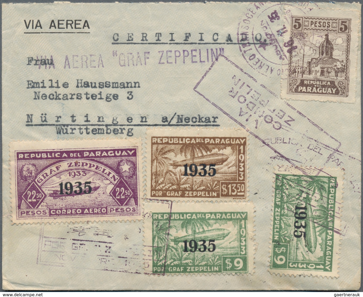 Paraguay: 1929-1955, Nette Partie Mit 33 Briefen, Karten Und Ganzsachen, Dabei Auch Etliche Zeppelin - Paraguay