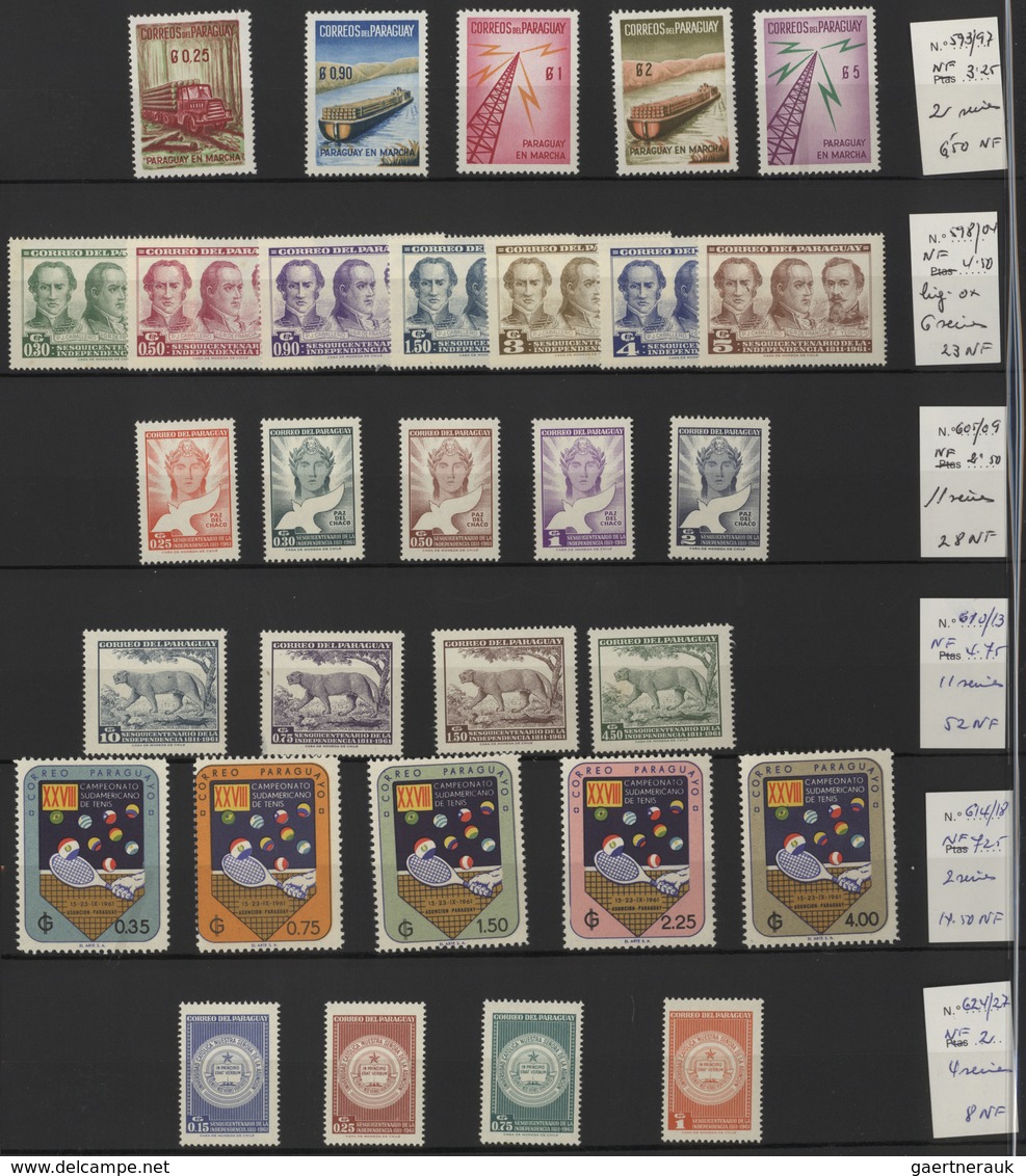 Paraguay: 1940/1988. Nice Collection With Many Issues, Perforated And Cut. A Lot Of Interesting Topi - Paraguay