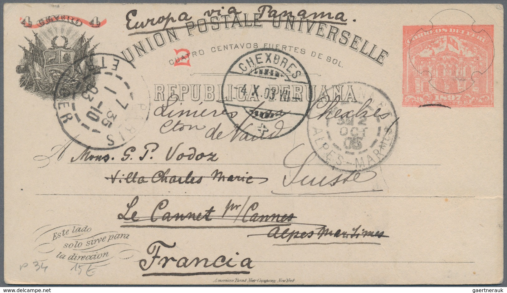 Peru: 1878/1963 (ca.), Covers 22) And Stationery (5) Inc. Interesting Censored WW-II Covers To Switz - Perú