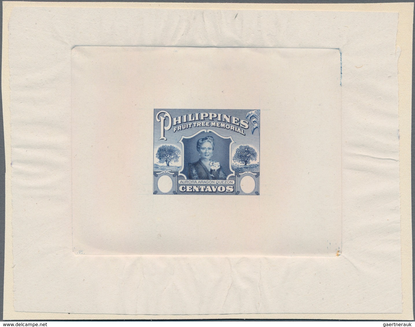 Philippinen: 1952, Fruit Tree Memorial "Aurora A. Quezon", Group Of Four ABN Single Die Proofs (thre - Philippinen