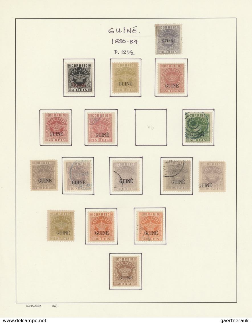 Portugiesisch-Guinea: 1880/1972, Mint And Used Collection In A Schaubek Album From A Strong Section - Portugiesisch-Guinea