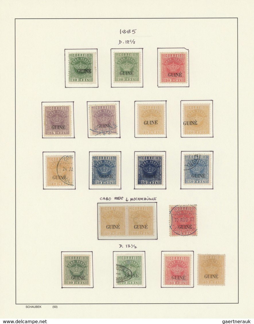 Portugiesisch-Guinea: 1880/1972, Mint And Used Collection In A Schaubek Album From A Strong Section - Guinea Portuguesa