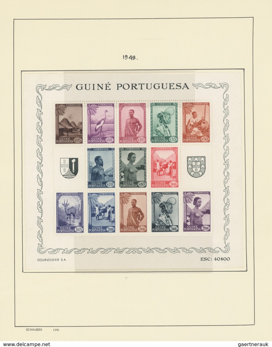 Portugiesisch-Guinea: 1880/1972, mint and used collection in a Schaubek album from a strong section