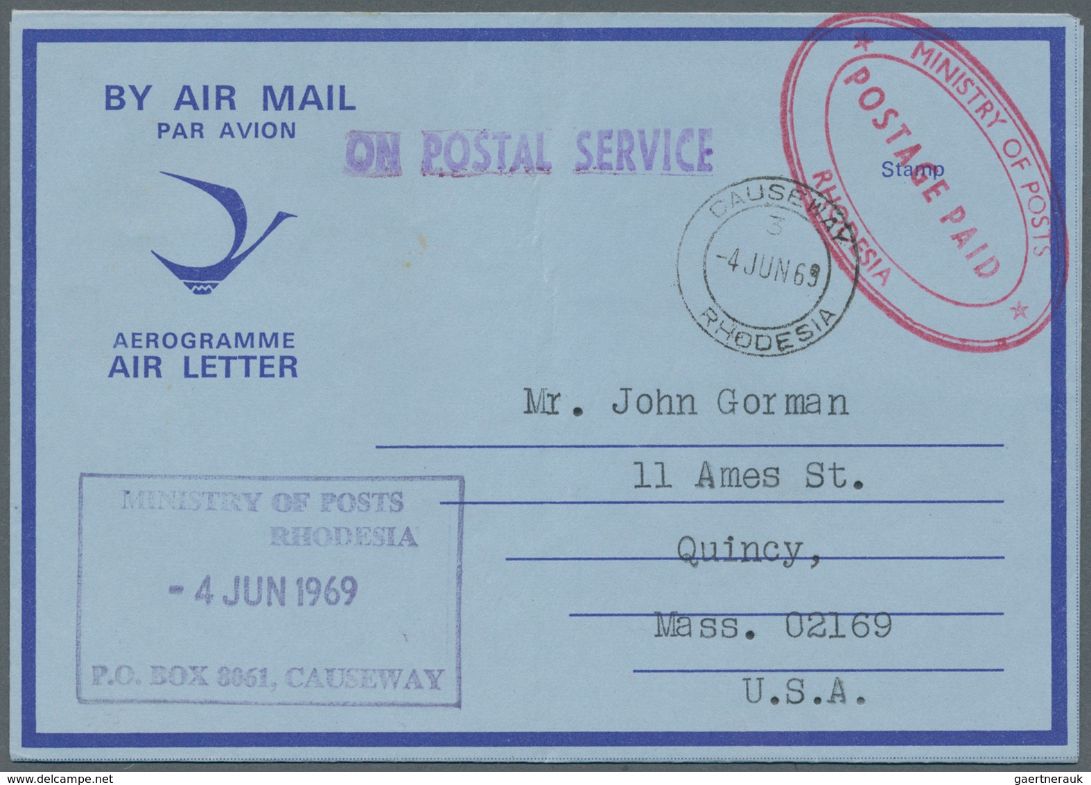 Rhodesien: 1956/1973 (ca.), AEROGRAMMES: Accumulation With 25 Used/CTO Airletters And Aerogrammes Wi - Autres & Non Classés