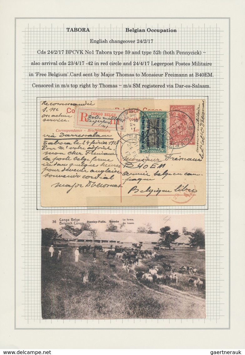Ruanda-Urundi - Belgische Besetzung Deutsch-Ostafrika: 1916/1918, Remarkable Collection With Ca.20 C - Sammlungen