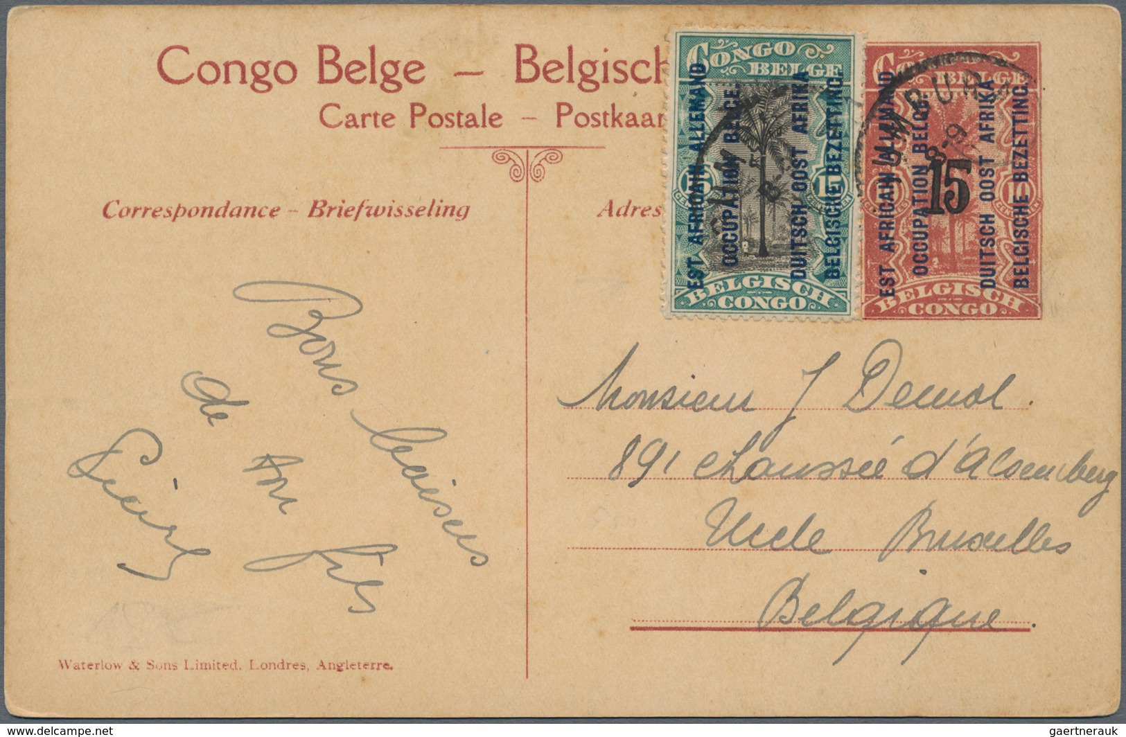 Ruanda-Urundi - Belgische Besetzung Deutsch-Ostafrika: 1918/1920 Ca., Comprehensive Lot With More Th - Sammlungen