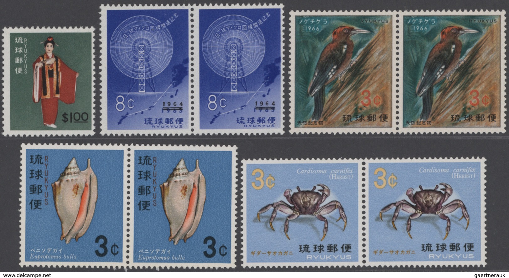 Riukiu - Inseln / Ryu Kyu: 1961/1970 (ca.), Duplicates On Stocksheets With Many Complete Sets And At - Ryukyu Islands