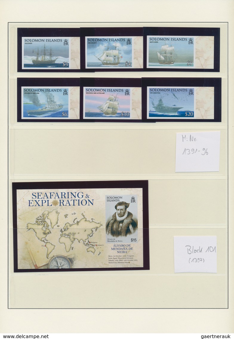 Salomoninseln: 2004/2009. Interesting Collection With Imperforate Mint, Nh, Issues, Which Partly To - Islas Salomón (...-1978)