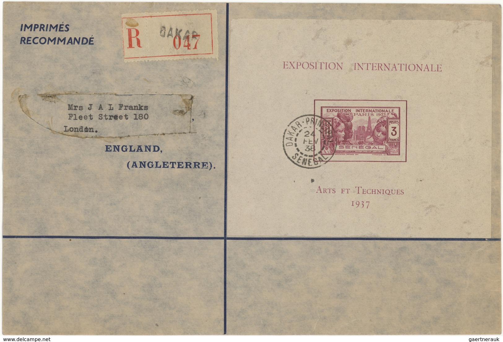 Senegal: 1870/1946, comprehensive collection on written up album pages from a 1870 cover bearing 10c