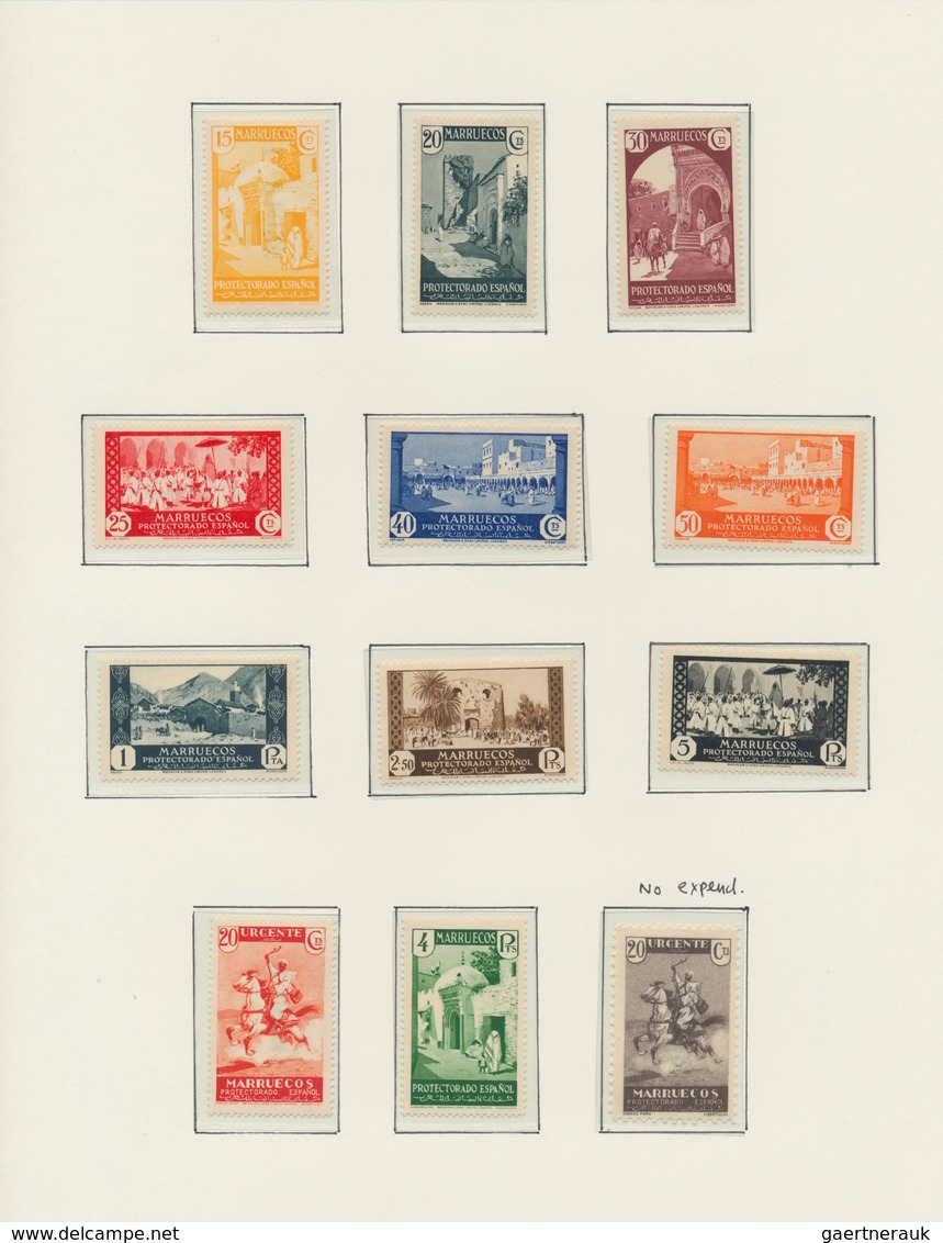 Spanisch-Marokko: 1903/1957, Spanish Morocco and Tanger, a splendid collection on album pages in a S