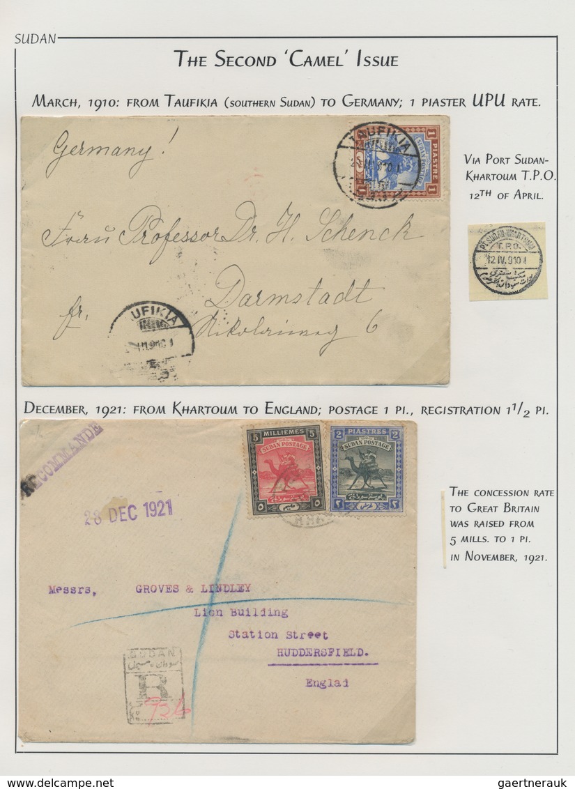 Sudan: 1898 From, Group With 8 Covers, Comprising Registered Mail With 'camel Postman' Issue, Airmai - Soudan (1954-...)