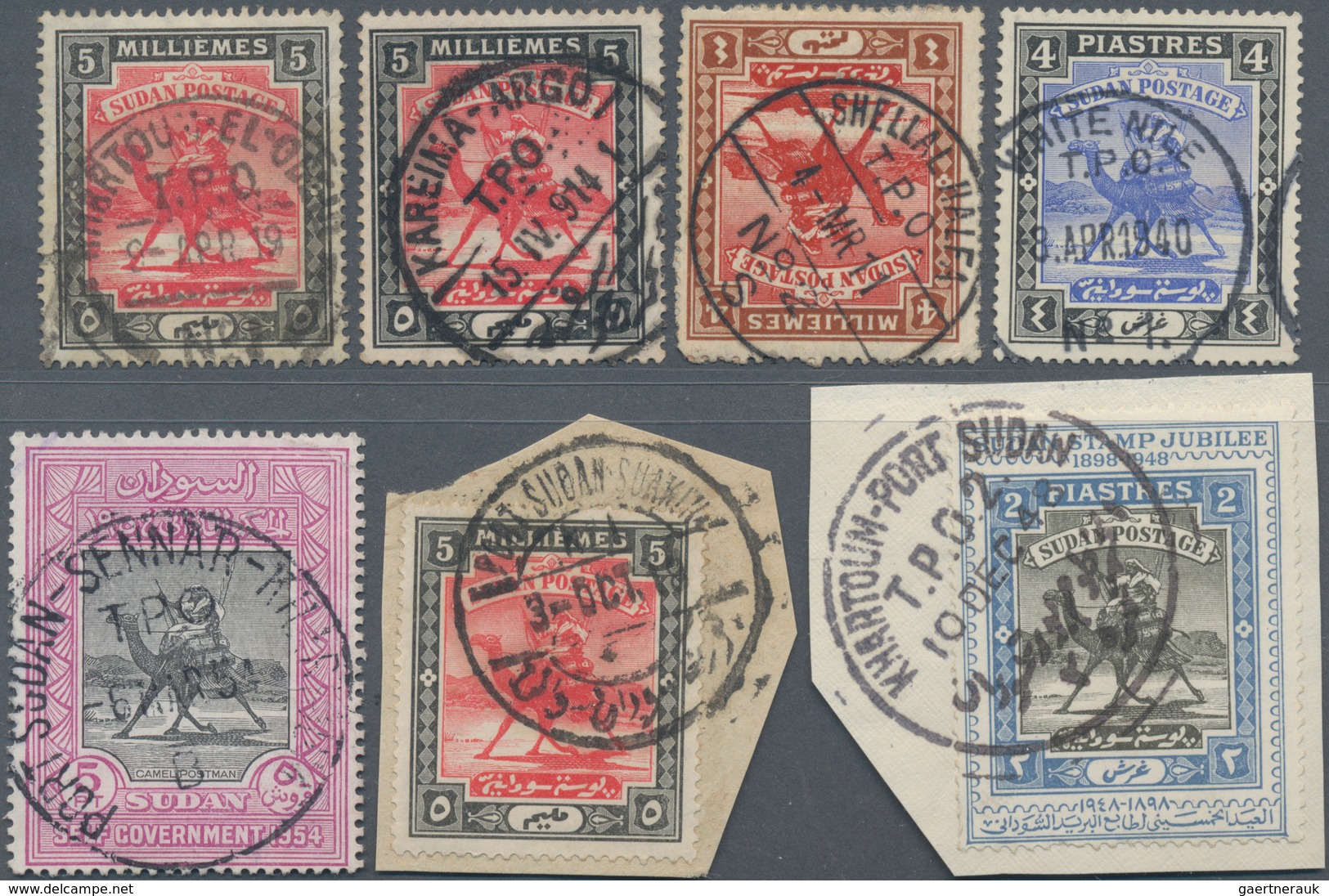 Sudan: 1900 Ca. From, TRAVELLING POST OFFICES IN SUDAN, Comprehensive Accumulation With Ca.60 Covers - Soedan (1954-...)