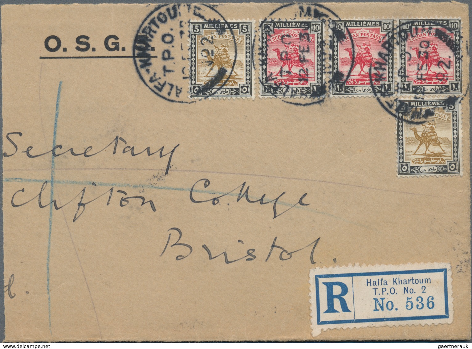 Sudan: 1900 Ca. From, TRAVELLING POST OFFICES IN SUDAN, Comprehensive Accumulation With Ca.60 Covers - Soedan (1954-...)