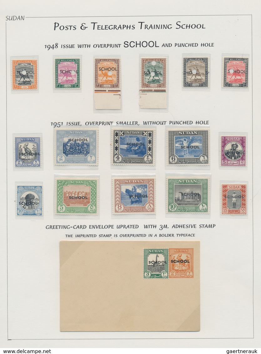 Sudan: 1948/1951, Posts & Telegraphs Training School, Collection Of 18 Stamps (SG Ex 96/137) With Ov - Soudan (1954-...)