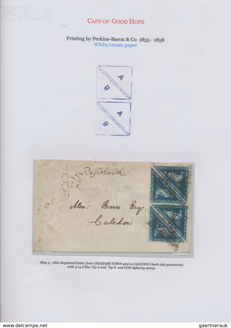 Kap Der Guten Hoffnung: 1853-1864: Exhibition Collection Of More Than 160 Stamps, Including 67 Trian - Cabo De Buena Esperanza (1853-1904)