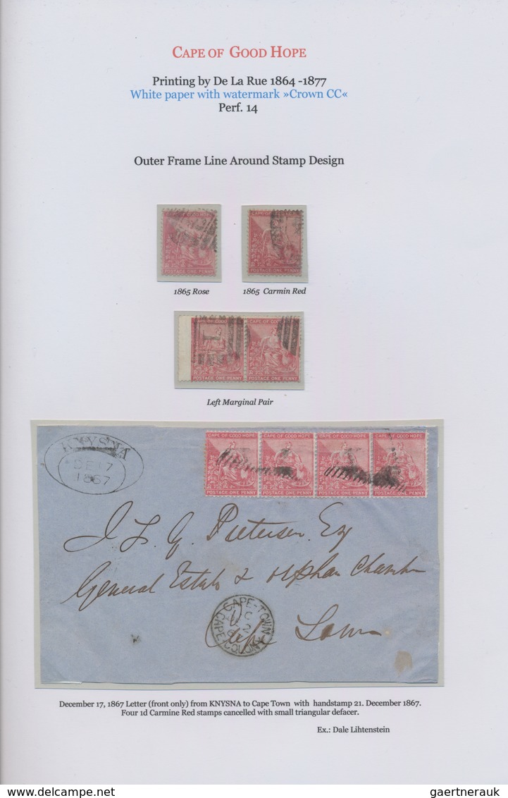 Kap der Guten Hoffnung: 1853-1864: Exhibition collection of more than 160 stamps, including 67 Trian