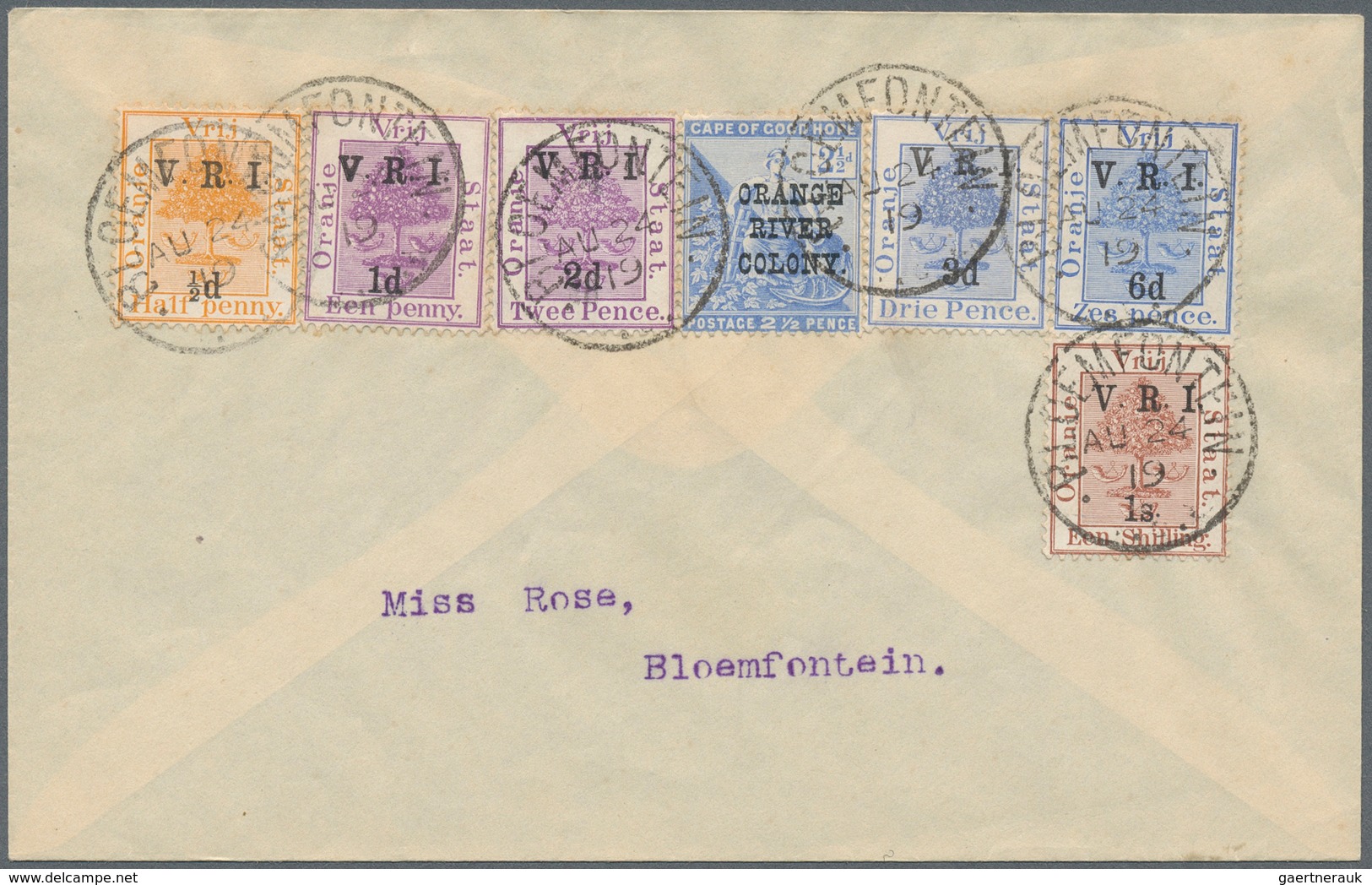 Oranjefreistaat: 1892/1913, Ca. 70 Postal Stationery Cards, Postal Stationery Envelopes And Wrappers - Estado Libre De Orange (1868-1909)