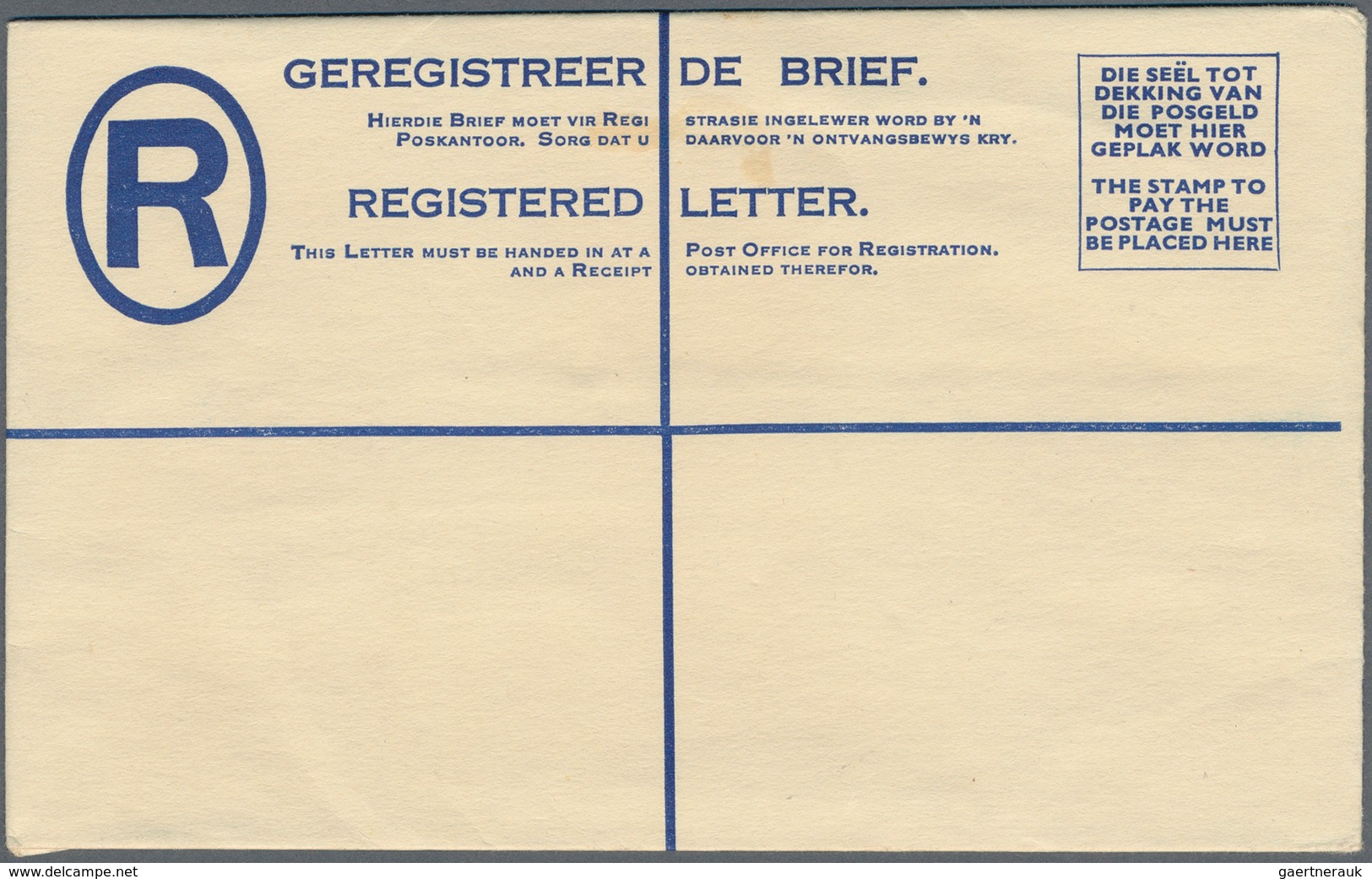 Südafrika - Ganzsachen: 1913/1961 (ca.), Collection With 21 Different REGISTERED LETTERS Incl. Diffe - Sonstige & Ohne Zuordnung