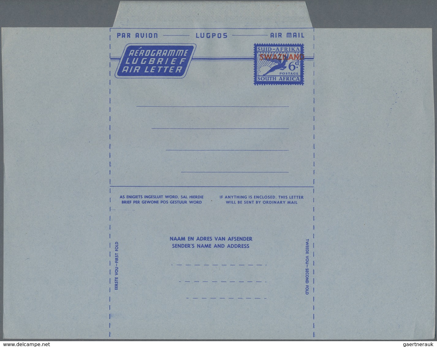 Swaziland: 1948/61 Ca. 900 Unused And Unfolded Aerograms, Many With Overprint Swaziland On Issues Fr - Swaziland (...-1967)