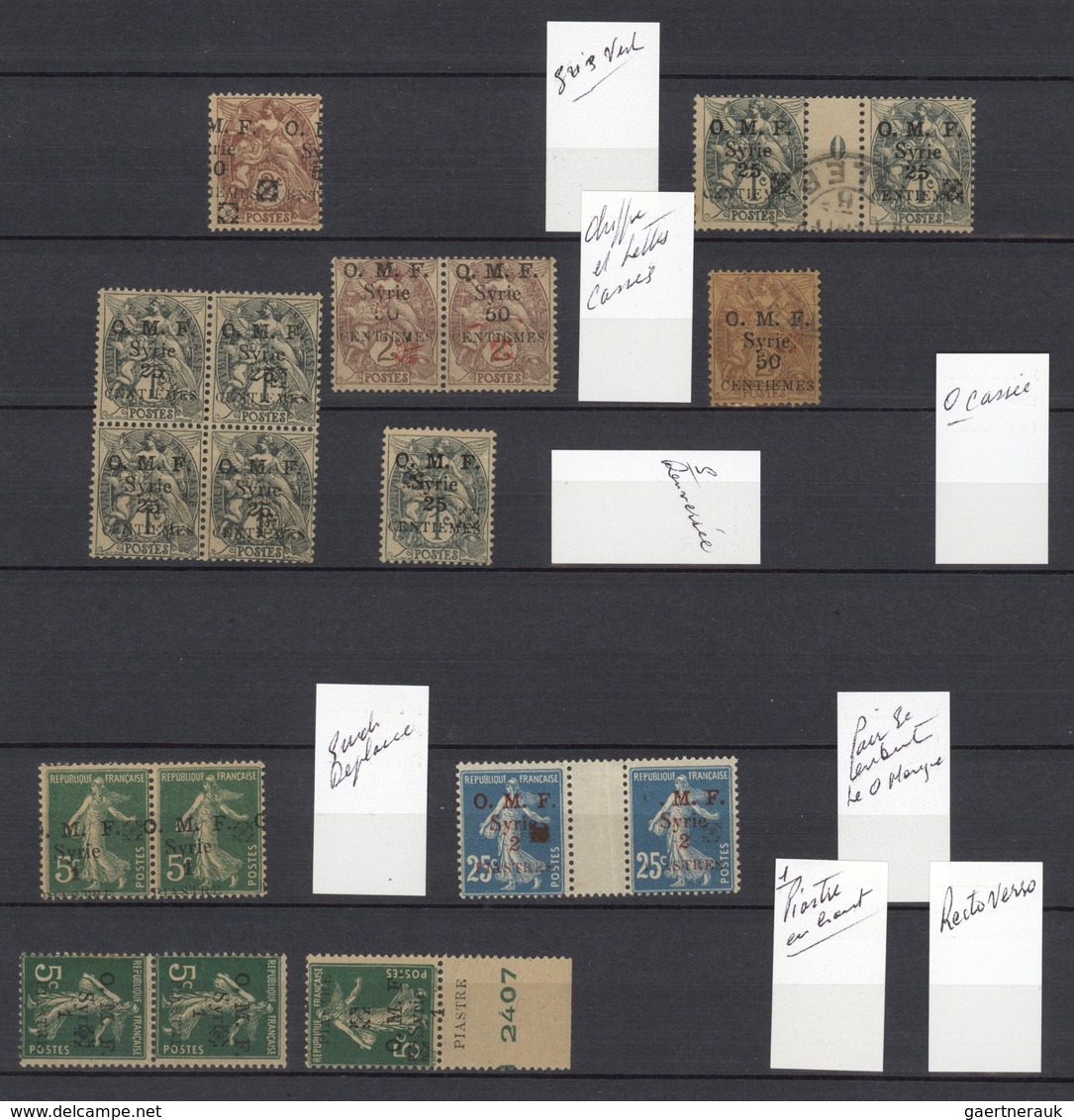 Syrien: 1920/1921, FLEURONS D'ALEP (black And Red), Specialised Accumulation Of Apprx. 140 Stamps In - Siria