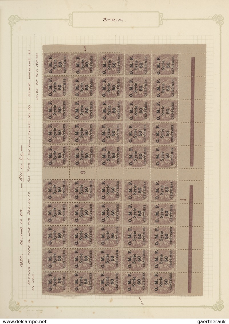 Syrien: 1920-50, Collection On Old Album Leaves Starting Early French Overprinted Issues, Few Sheets - Syria