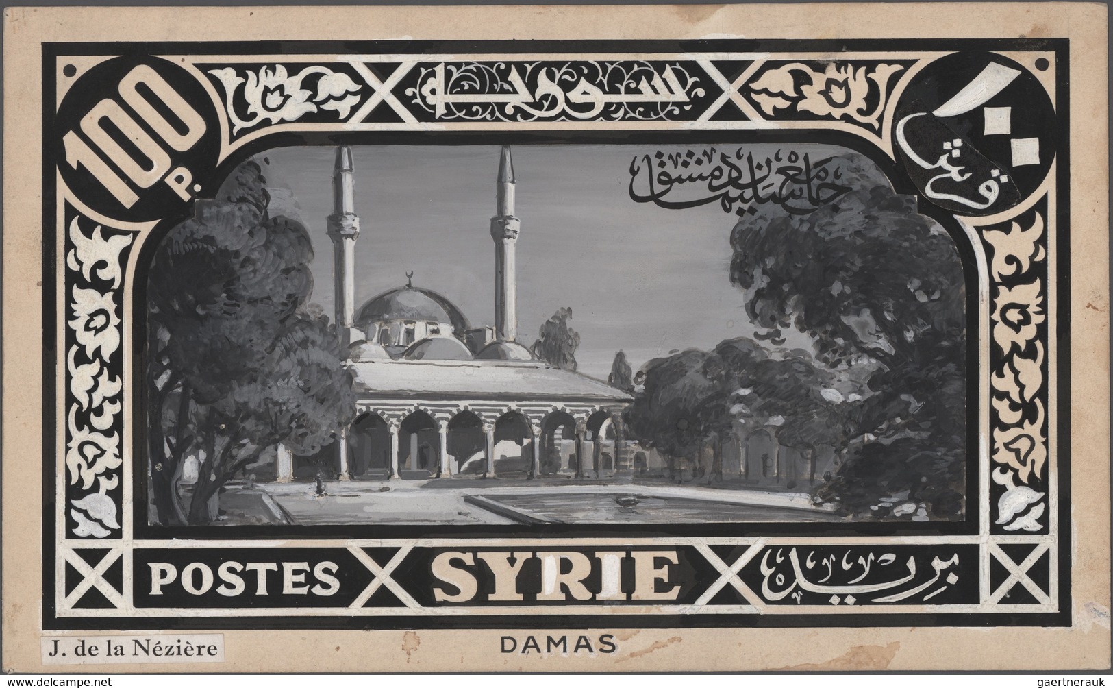 Syrien: 1925/1934, Definitives "Pictorials", designer "Jean de la Neziere", group of 15 large-sized