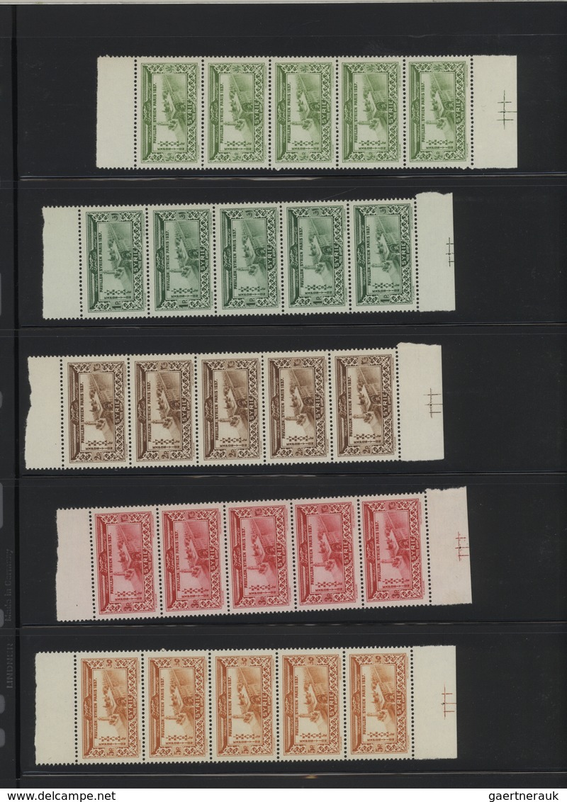 Syrien: 1930-1975, Mint Stock In Large Album With Sheets And Blocks, Including Early Air Mails, Over - Siria