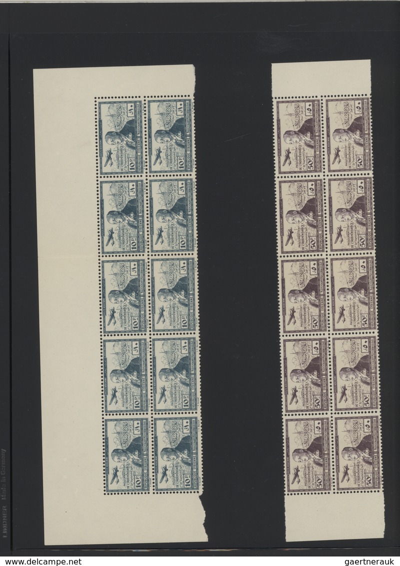 Syrien: 1930-1975, Mint stock in large album with sheets and blocks, including early air mails, over