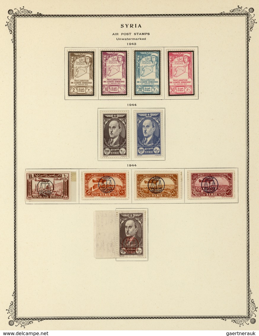 Syrien: 1942/1953, Specialised Mint Collection On Album Pages, Showing Blocks Of Four, Plate Blocks, - Siria