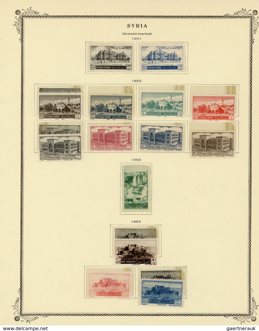 Syrien: 1946/1958, mint collection on album pages, well collected throughout, also incl. apprx. 90 i