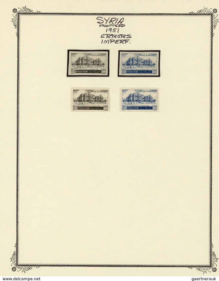 Syrien: 1946/1958, mint collection on album pages, well collected throughout, also incl. apprx. 90 i