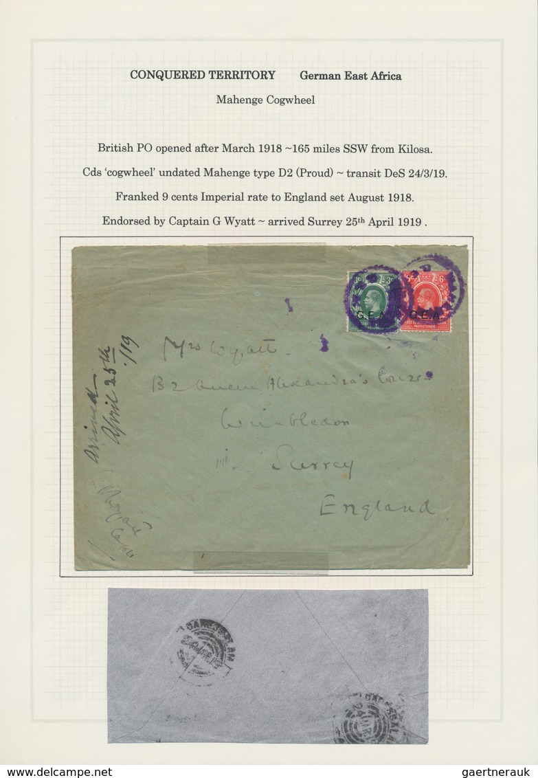 Tanganjika: 1915/1926, Interesting And Valuable Lot With Ca.20 Covers Of A Correspondence From Capta - Tanganyika (...-1932)