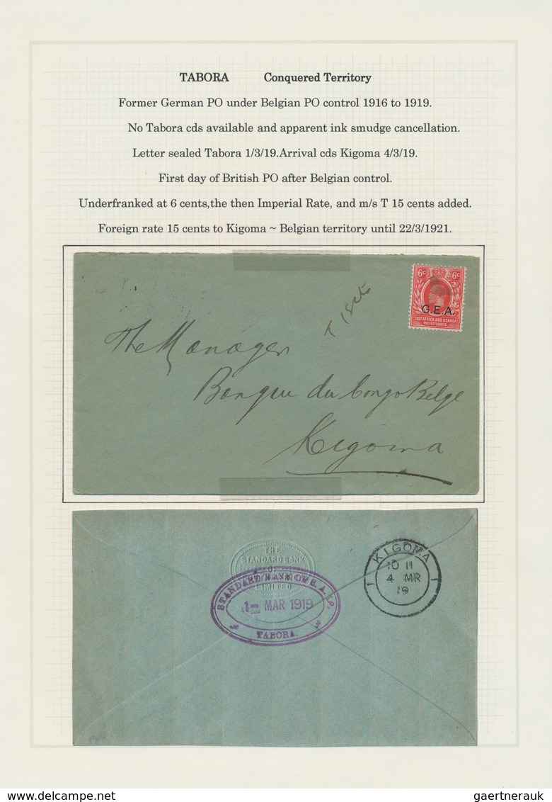 Tanganjika: 1919/1950, Interesting Postal History Collection With 24 Covers From TABORA, Comprising - Tanganyika (...-1932)