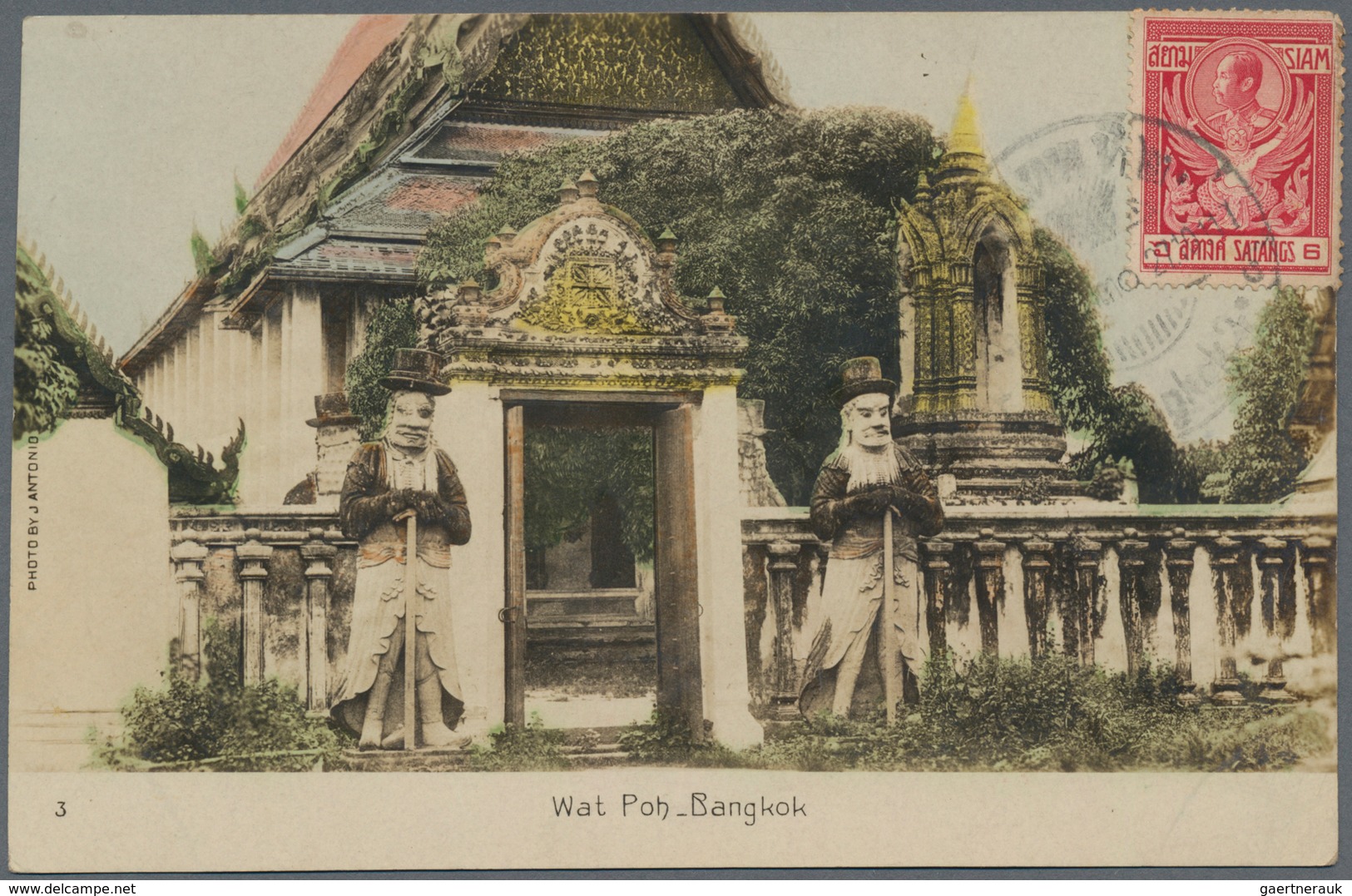 Thailand: 1901/1923, 42 old picture postcards , 25 of them franked with overseas destinations and so