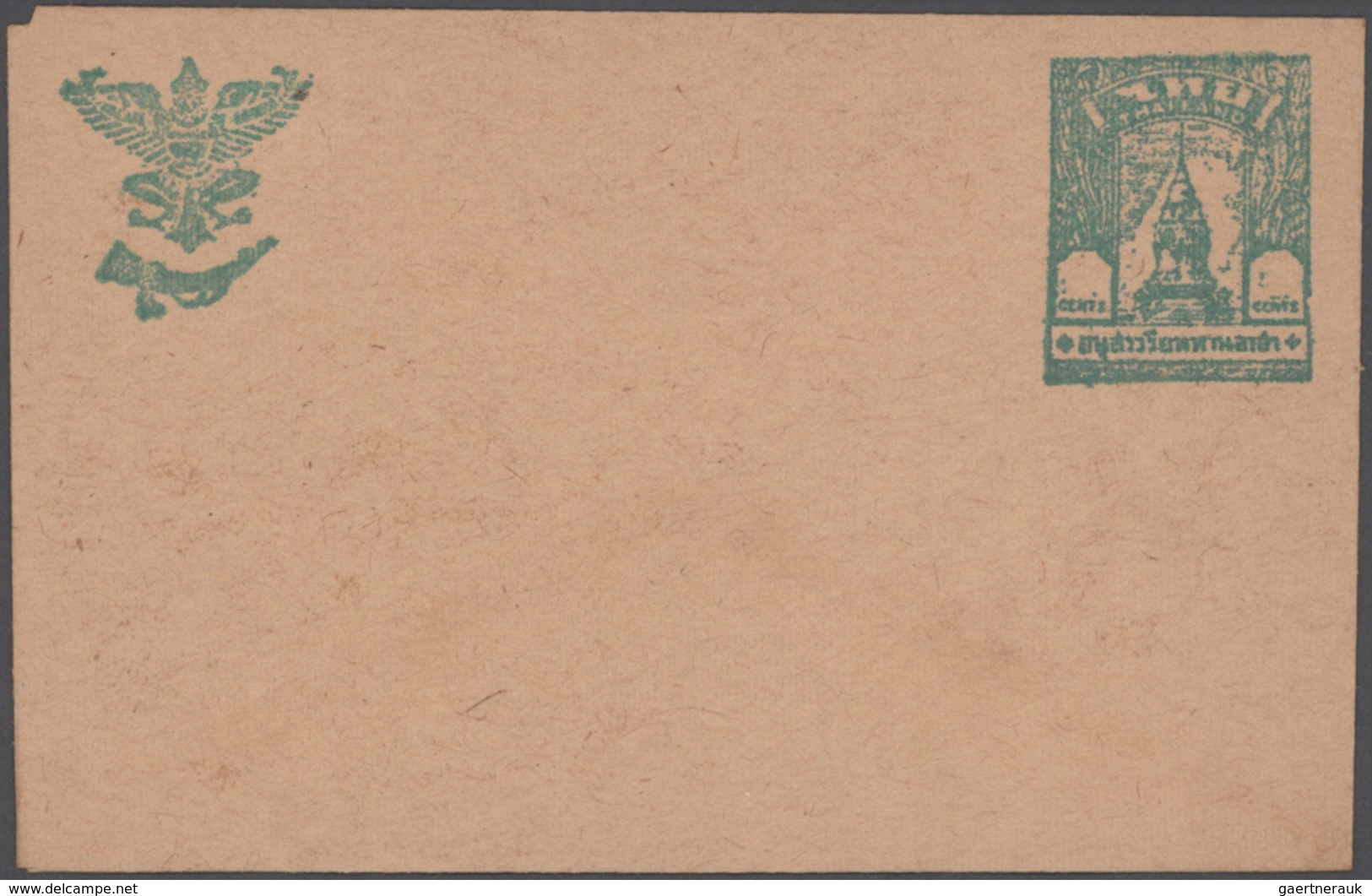Thailand - Besetzung Malaiischer Gebiete: 1944 Postal Stationery Envelope 'Victory Monument', Four P - Tailandia