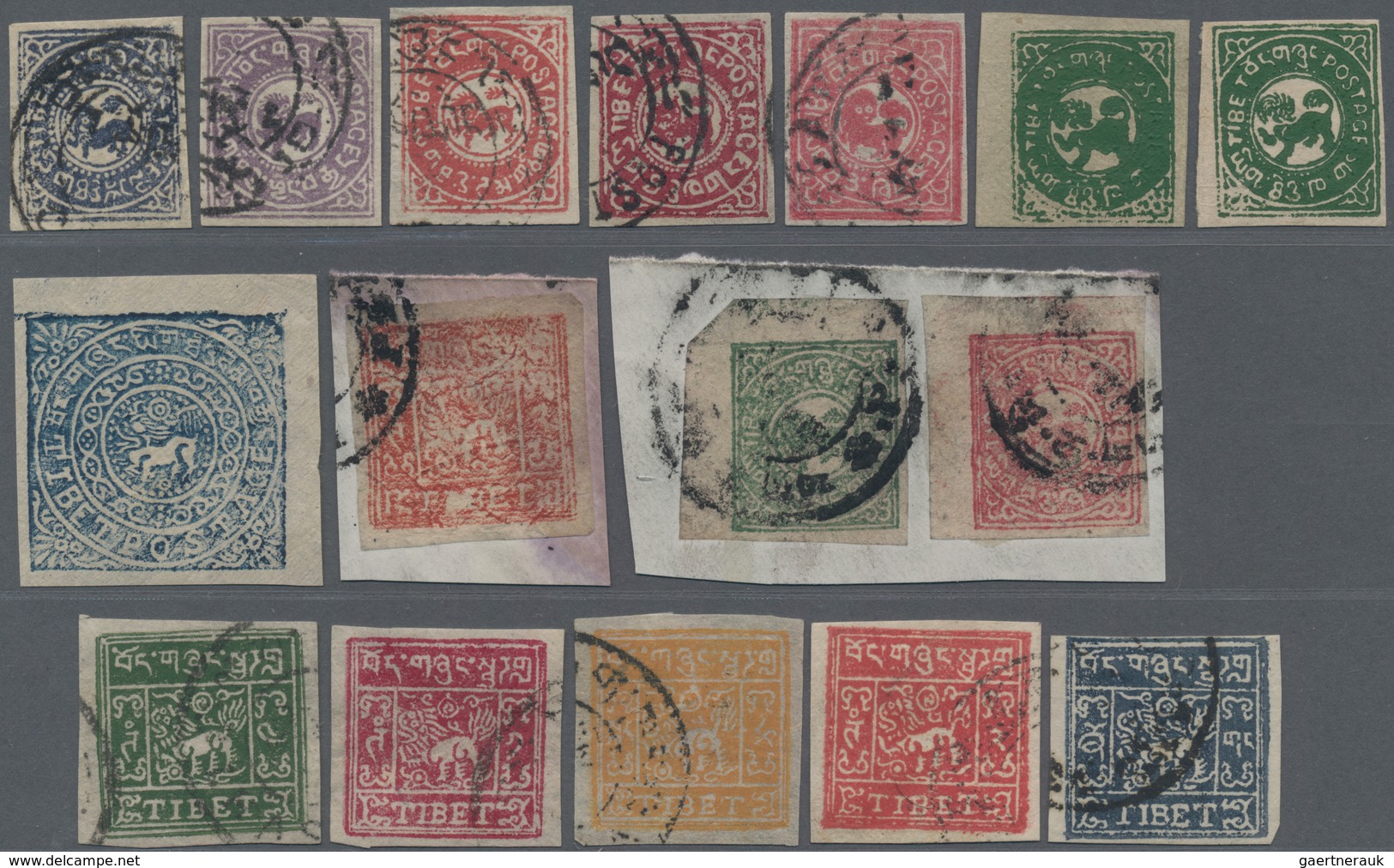 Tibet: 1912/50, mint and used collection on stockcards inc. 1st issue mint margin copy set ea. signe